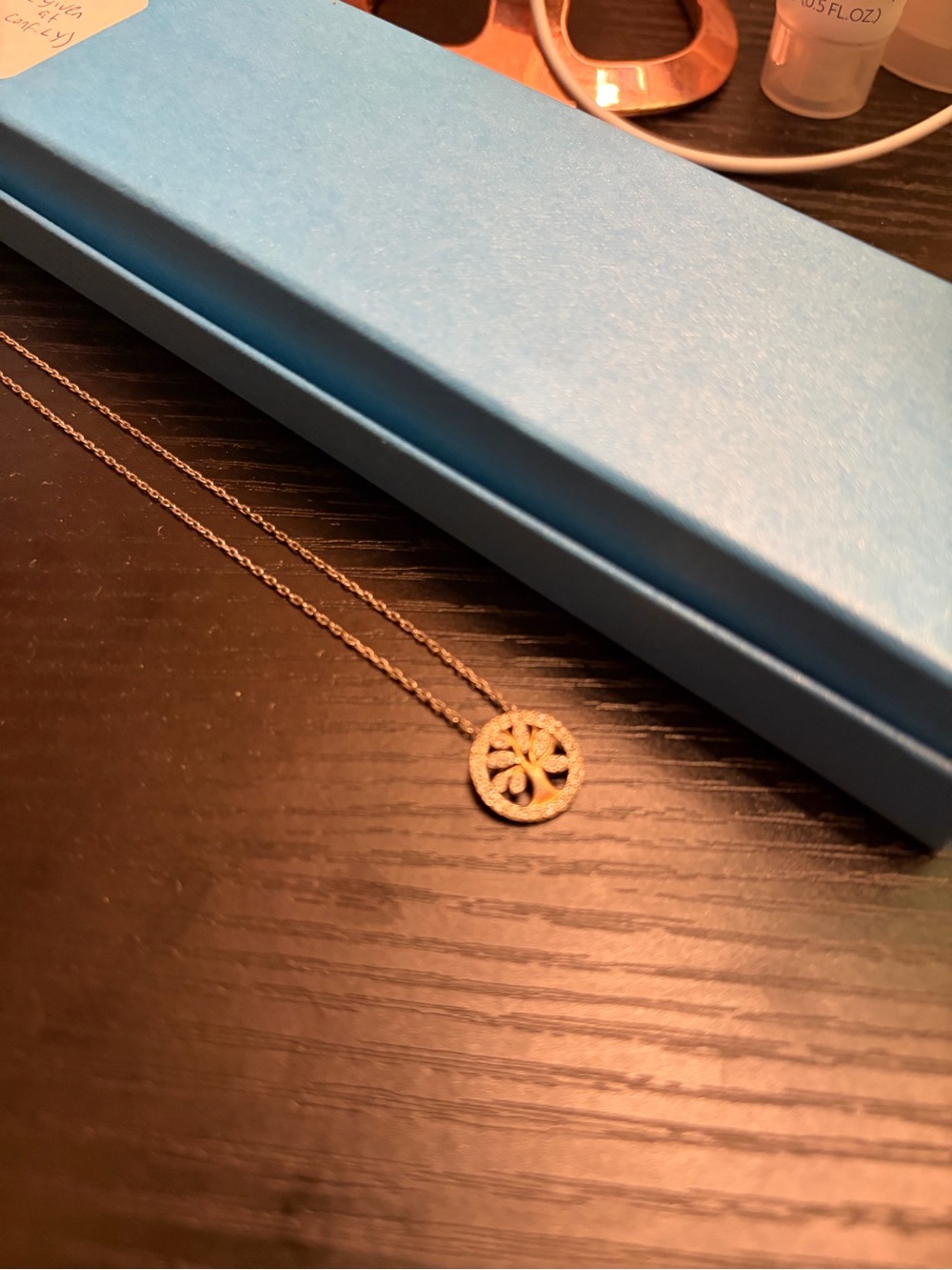 Touchstone Crystal Gold Floral Disk Pendant Necklace